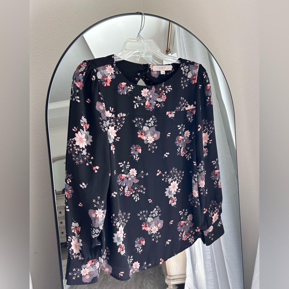 Floral Navy Blouse